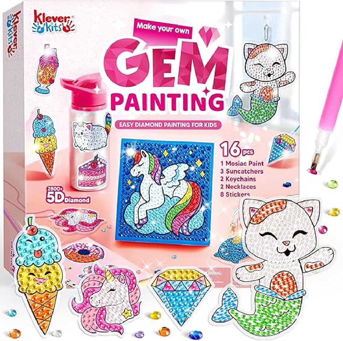 Kids Gem Painting Kit Crafts for Girls Ages 6 12